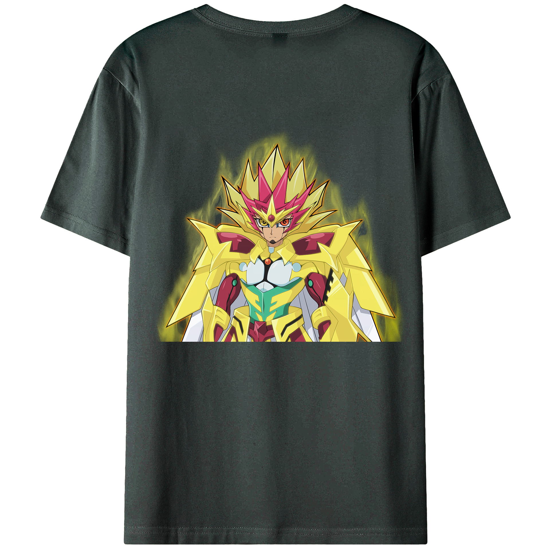 （画像用） 遊☆戯☆王 Yu-Gi-Oh! 綿100％ メンズ半袖Tシャツ（バックプリント） 通気性